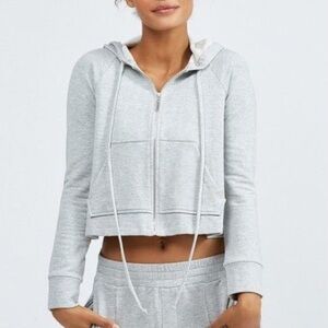 Cale Francoise zip up cropped hoodie